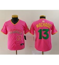 Youth San Diego Padres 3 Jackson Merrill Pink Stitched Baseball Jersey 3 Youth San Diego Padres 3 Jackson Merrill Pink Stitched Baseball Jersey 3