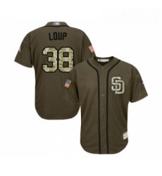 Youth San Diego Padres 38 Aaron Loup Authentic Green Salute to Service Cool Base Baseball Jersey Youth San Diego Padres 38 Aaron Loup Authentic Green Salute to Service Cool Base Baseball Jersey
