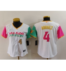 Youth San Diego Padres 4 Luis Arraez White City Connect Stitched Baseball Jersey 2 Youth San Diego Padres 4 Luis Arraez White City Connect Stitched Baseball Jersey 2