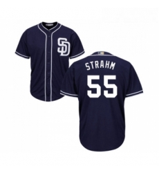 Youth San Diego Padres 55 Matt Strahm Replica Navy Blue Alternate 1 Cool Base Baseball Jersey Youth San Diego Padres 55 Matt Strahm Replica Navy Blue Alternate 1 Cool Base Baseball Jersey