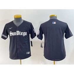 Youth San Diego Padres Blank Black Gothic Edition Vapor Limited Stitched Baseball Jersey