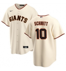 Men San Francisco Giants 10 Casey Schmitt Cream Cool Base Stitched Jersey Men San Francisco Giants 10 Casey Schmitt Cream Cool Base Stitched Jersey