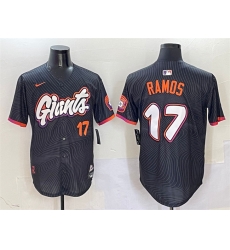 Men San Francisco Giants 17 Heliot Ramos Anthracite 2025 City Connect Limited Stitched Baseball Jersey