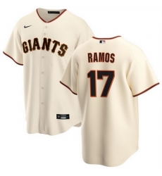 Men San Francisco Giants 17 Heliot Ramos Cream Cool Base Stitched Baseball Jersey Men San Francisco Giants 17 Heliot Ramos Cream Cool Base Stitched Baseball Jersey