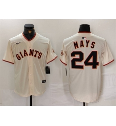 Men San Francisco Giants 24 Willie Mays Cream 2024 Home Limited Stitched Baseball Jersey Men San Francisco Giants 24 Willie Mays Cream 2024 Home Limited Stitched Baseball Jersey