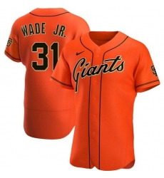 Men San Francisco Giants 31 LaMonte Wade Jr Orange 2021 Alternate Jersey Men San Francisco Giants 31 LaMonte Wade Jr Orange 2021 Alternate Jersey