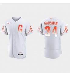 Men San Francisco Giants 34 Kevin Gausman Men 2021 City Connect Authentic White Jersey Men San Francisco Giants 34 Kevin Gausman Men 2021 City Connect Authentic White Jersey