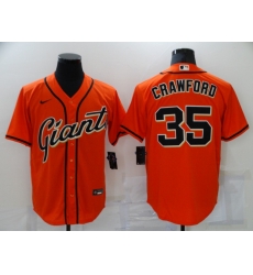 Men San Francisco Giants 35 Brandon Crawford Orange Stitched MLB Cool Base Nike Jersey Men San Francisco Giants 35 Brandon Crawford Orange Stitched MLB Cool Base Nike Jersey