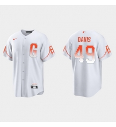 Men San Francisco Giants 49 Jaylin Davis Men 2021 City Connect White Fan Version Jersey Men San Francisco Giants 49 Jaylin Davis Men 2021 City Connect White Fan Version Jersey