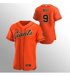Men San Francisco Giants 9 Brandon Belt Orange Flex Base Stitched Jersey Men San Francisco Giants 9 Brandon Belt Orange Flex Base Stitched Jersey