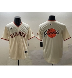 Men San Francisco Giants Cream Team Big Logo Limited Stitched Baseball Jersey Men San Francisco Giants Cream Team Big Logo Limited Stitched Baseball Jersey