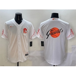 Men San Francisco Giants Team Big Logo White City Connect Cool Base Stitched Baseball Jersey