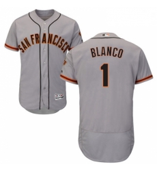 Mens Majestic San Francisco Giants 1 Gregor Blanco Grey Road Flex Base Authentic Collection MLB Jersey Mens Majestic San Francisco Giants 1 Gregor Blanco Grey Road Flex Base Authentic Collection MLB Jersey