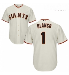 Mens Majestic San Francisco Giants 1 Gregor Blanco Replica Cream Home Cool Base MLB Jersey Mens Majestic San Francisco Giants 1 Gregor Blanco Replica Cream Home Cool Base MLB Jersey