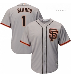 Mens Majestic San Francisco Giants 1 Gregor Blanco Replica Grey Road 2 Cool Base MLB Jersey Mens Majestic San Francisco Giants 1 Gregor Blanco Replica Grey Road 2 Cool Base MLB Jersey
