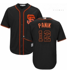 Mens Majestic San Francisco Giants 12 Joe Panik Authentic Black Team Logo Fashion Cool Base MLB Jersey Mens Majestic San Francisco Giants 12 Joe Panik Authentic Black Team Logo Fashion Cool Base MLB Jersey
