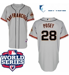 Mens Majestic San Francisco Giants 28 Buster Posey Authentic Grey Cool Base 2012 World Series Patch MLB Jersey Mens Majestic San Francisco Giants 28 Buster Posey Authentic Grey Cool Base 2012 World Series Patch MLB Jersey