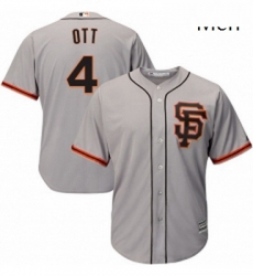 Mens Majestic San Francisco Giants 4 Mel Ott Replica Grey Road 2 Cool Base MLB Jersey Mens Majestic San Francisco Giants 4 Mel Ott Replica Grey Road 2 Cool Base MLB Jersey