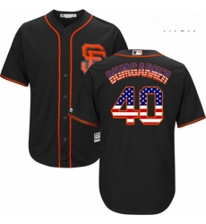 Mens Majestic San Francisco Giants 40 Madison Bumgarner Replica Black USA Flag Fashion MLB Jersey Mens Majestic San Francisco Giants 40 Madison Bumgarner Replica Black USA Flag Fashion MLB Jersey