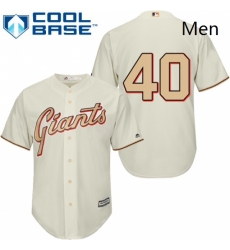 Mens Majestic San Francisco Giants 40 Madison Bumgarner Replica Cream Commemorative Cool Base MLB Jersey Mens Majestic San Francisco Giants 40 Madison Bumgarner Replica Cream Commemorative Cool Base MLB Jersey