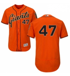 Mens Majestic San Francisco Giants 47 Johnny Cueto Orange Alternate Flex Base Authentic Collection MLB Jersey Mens Majestic San Francisco Giants 47 Johnny Cueto Orange Alternate Flex Base Authentic Collection MLB Jersey