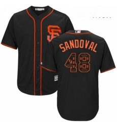 Mens Majestic San Francisco Giants 48 Pablo Sandoval Authentic Black Team Logo Fashion Cool Base MLB Jersey Mens Majestic San Francisco Giants 48 Pablo Sandoval Authentic Black Team Logo Fashion Cool Base MLB Jersey