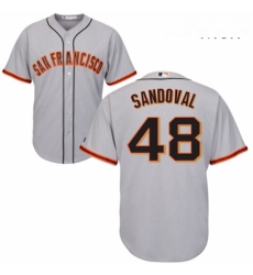 Mens Majestic San Francisco Giants 48 Pablo Sandoval Replica Grey Road Cool Base MLB Jersey Mens Majestic San Francisco Giants 48 Pablo Sandoval Replica Grey Road Cool Base MLB Jersey