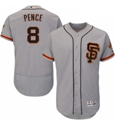 Mens Majestic San Francisco Giants 8 Hunter Pence Grey Alternate Flex Base Authentic Collection MLB Jersey Mens Majestic San Francisco Giants 8 Hunter Pence Grey Alternate Flex Base Authentic Collection MLB Jersey