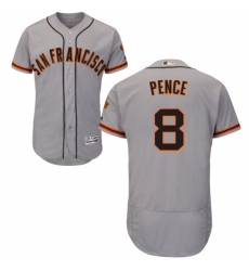 Mens Majestic San Francisco Giants 8 Hunter Pence Grey Road Flex Base Authentic Collection MLB Jersey Mens Majestic San Francisco Giants 8 Hunter Pence Grey Road Flex Base Authentic Collection MLB Jersey
