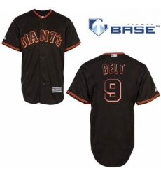 Mens Majestic San Francisco Giants 9 Brandon Belt Replica Black New Cool Base MLB Jersey Mens Majestic San Francisco Giants 9 Brandon Belt Replica Black New Cool Base MLB Jersey