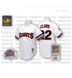 Mens Mitchell and Ness San Francisco Giants 22 Will Clark Replica White Throwback MLB Jersey Mens Mitchell and Ness San Francisco Giants 22 Will Clark Replica White Throwback MLB Jersey