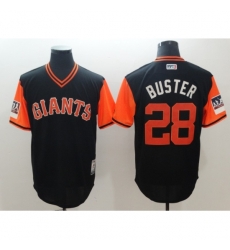 Men's San Francisco Giants #28 Buster Posey Black Alternate Stitched Baseball Jersey Men's San Francisco Giants #28 Buster Posey Black Alternate Stitched Baseball Jersey