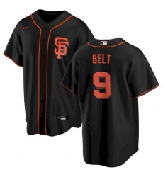 Men's San Francisco Giants #9 Brandon Belt Black Alternate Jersey Men's San Francisco Giants #9 Brandon Belt Black Alternate Jersey