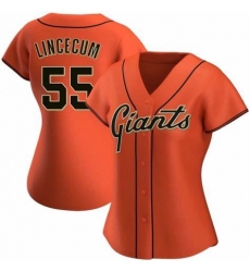 Women San Francisco Giants Tim Lincecum 55 Orange Stitched Cool Base MLB Jersey Women San Francisco Giants Tim Lincecum 55 Orange Stitched Cool Base MLB Jersey