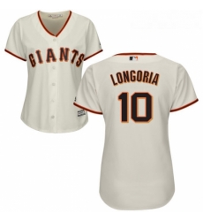 Womens Majestic San Francisco Giants 10 Evan Longoria Authentic Cream Home Cool Base MLB Jersey Womens Majestic San Francisco Giants 10 Evan Longoria Authentic Cream Home Cool Base MLB Jersey