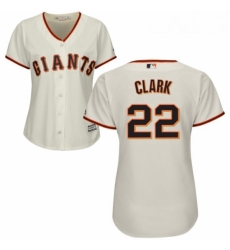 Womens Majestic San Francisco Giants 22 Will Clark Replica Cream Home Cool Base MLB Jersey Womens Majestic San Francisco Giants 22 Will Clark Replica Cream Home Cool Base MLB Jersey