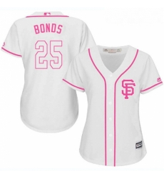 Womens Majestic San Francisco Giants 25 Barry Bonds Authentic White Fashion Cool Base MLB Jersey Womens Majestic San Francisco Giants 25 Barry Bonds Authentic White Fashion Cool Base MLB Jersey