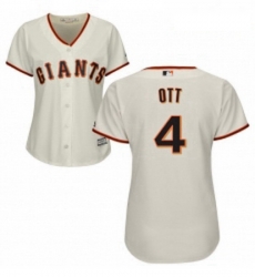 Womens Majestic San Francisco Giants 4 Mel Ott Authentic Cream Home Cool Base MLB Jersey Womens Majestic San Francisco Giants 4 Mel Ott Authentic Cream Home Cool Base MLB Jersey