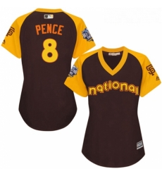 Womens Majestic San Francisco Giants 8 Hunter Pence Authentic Brown 2016 All Star National League BP Cool Base MLB Jersey Womens Majestic San Francisco Giants 8 Hunter Pence Authentic Brown 2016 All Star National League BP Cool Base MLB Jersey