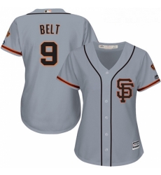 Womens Majestic San Francisco Giants 9 Brandon Belt Authentic Grey Road 2 Cool Base MLB Jersey Womens Majestic San Francisco Giants 9 Brandon Belt Authentic Grey Road 2 Cool Base MLB Jersey