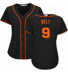 Womens Majestic San Francisco Giants 9 Brandon Belt Replica Black Alternate Cool Base MLB Jersey Womens Majestic San Francisco Giants 9 Brandon Belt Replica Black Alternate Cool Base MLB Jersey