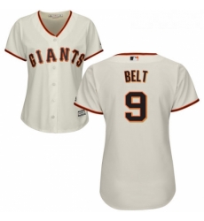 Womens Majestic San Francisco Giants 9 Brandon Belt Replica Cream Home Cool Base MLB Jersey Womens Majestic San Francisco Giants 9 Brandon Belt Replica Cream Home Cool Base MLB Jersey