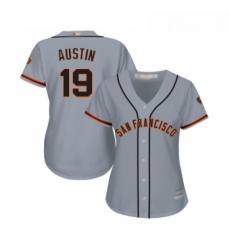 Womens San Francisco Giants 19 Tyler Austin Replica Grey Road Cool Base Baseball Jersey Womens San Francisco Giants 19 Tyler Austin Replica Grey Road Cool Base Baseball Jersey