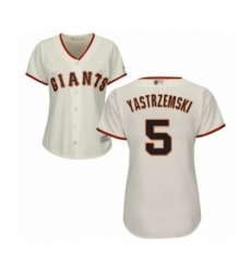 Women's San Francisco Giants #5 Mike Yastrzemski Authentic Cream Home Cool Base Baseball Player Jersey Women's San Francisco Giants #5 Mike Yastrzemski Authentic Cream Home Cool Base Baseball Player Jersey