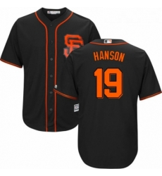 Youth Majestic San Francisco Giants 19 Alen Hanson Replica Black Alternate Cool Base MLB Jersey Youth Majestic San Francisco Giants 19 Alen Hanson Replica Black Alternate Cool Base MLB Jersey
