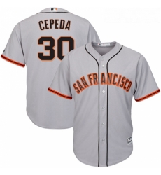 Youth Majestic San Francisco Giants 30 Orlando Cepeda Replica Grey Road Cool Base MLB Jersey Youth Majestic San Francisco Giants 30 Orlando Cepeda Replica Grey Road Cool Base MLB Jersey