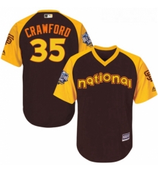 Youth Majestic San Francisco Giants 35 Brandon Crawford Authentic Brown 2016 All Star National League BP Cool Base MLB Jersey Youth Majestic San Francisco Giants 35 Brandon Crawford Authentic Brown 2016 All Star National League BP Cool Base MLB Jersey