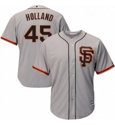 Youth Majestic San Francisco Giants 45 Derek Holland Replica Grey Road 2 Cool Base MLB Jersey Youth Majestic San Francisco Giants 45 Derek Holland Replica Grey Road 2 Cool Base MLB Jersey