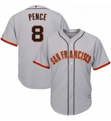 Youth Majestic San Francisco Giants 8 Hunter Pence Replica Grey Road Cool Base MLB Jersey Youth Majestic San Francisco Giants 8 Hunter Pence Replica Grey Road Cool Base MLB Jersey