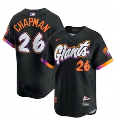 Youth San Francisco Giants 26 Matt Chapman Anthracite 2025 City Connect Limited Stitched Baseball Jersey
